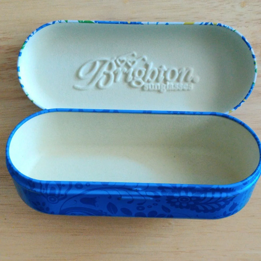 Brighton Hard Shell Blue and Green Floral Sunglasses Case